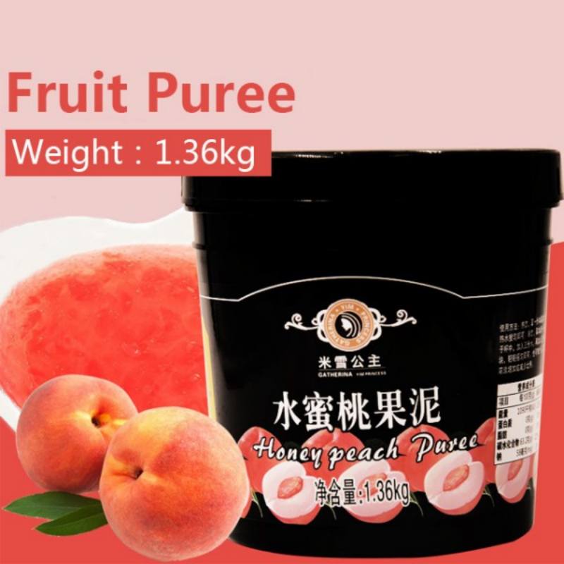 I-Peach Fruit Puree Jam 1.36 kg Isoso Yepentshisi ye-Ice Cream Desser Iphuzu Letiye Letiye Le-Desser Snack Stuffing (2)