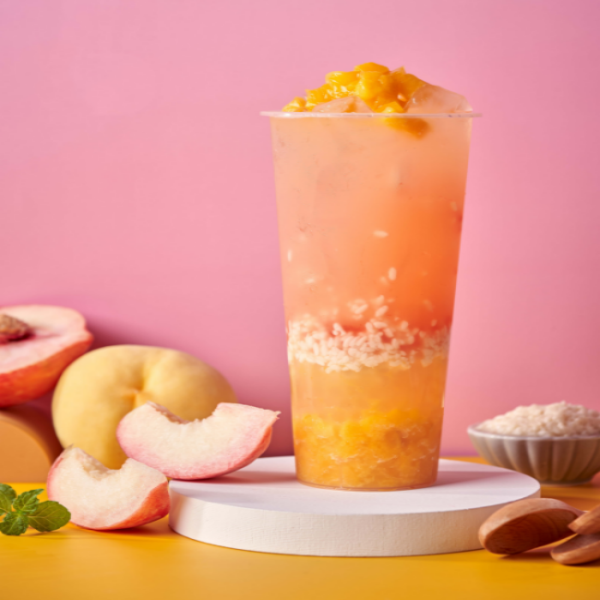 Peach 1.36KG rasa Buah Haluskan Selai Roti Saus Kuat untuk Es Krim Desser bubble Tea Drink Desser Snack Isian application_副本