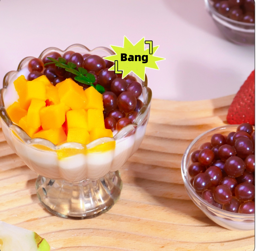 Highland Barley Water Chestnut Red bean popping boba juice ball 5